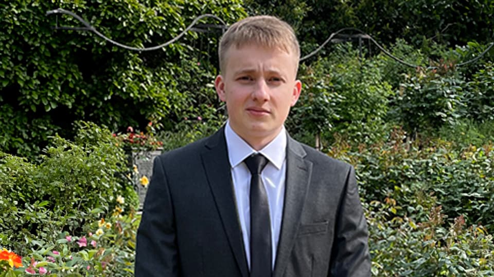 Nichita stood in a garden